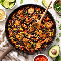 Black Beans and Turkey Sausage