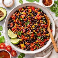Black Beans in Tomato Vinaigrette