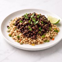 Black Beans Over Dirty Rice