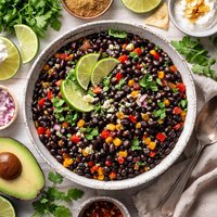 Black Beans Por Cortesa Leslie with Lime and Cumin