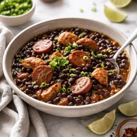 Black Beans with Smoked Sausage and Chicken