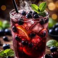 Black Currant or Blueberry Iced Tea