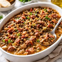 Black Eyed Peas and Ham Casserole