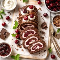 Black Forest Cherry Cake Roll