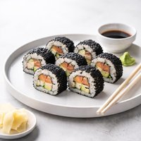Black Sesame Seed Sushi Roll