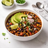 Black White Vegetarian Chipotle Chili Crock Pot