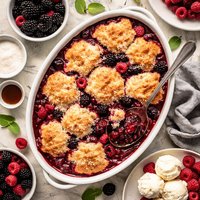 Blackberry and Raspberry Cobbler