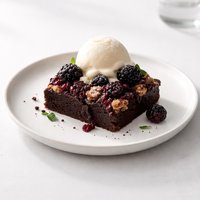 Blackberry Brownie Cobbler