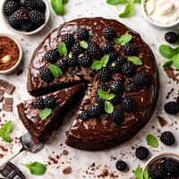 Blackberry Chocolate Cake