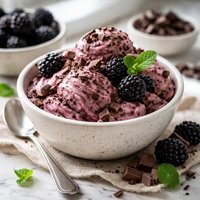 Blackberry Chocolate Frozen Yogurt