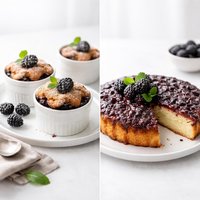 Blackberry Cobblers Cups and Blackberry Upside Down Cake