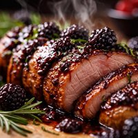 Blackberry Glazed Pork Tenderloin
