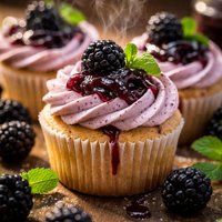 Blackberry Jam Cupcakes