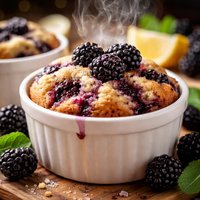 Blackberry Microwave Muffins