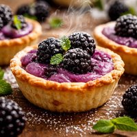 Blackberry Pudding Tarts