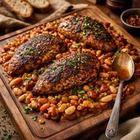 Blackened Chicken and Beans