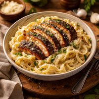 Blackened Chicken Pasta with Alfredo Sauce