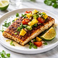 Blackened Grilled Halibut
