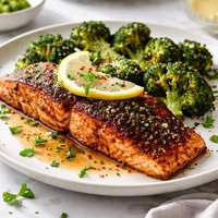 Blackened Salmon with Broccoli