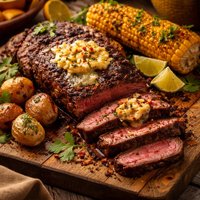 Blackened Sirloin with Tex Mex Butter