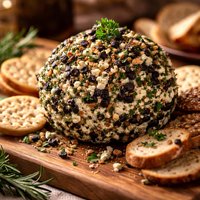 Bleu Cheese and Black Olive Cheese Ball