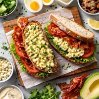 Bleu Egg Salad and Bacon Sandwich
