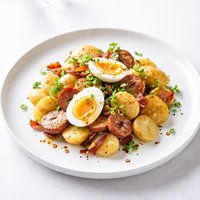Blokey Egg and Sausage Potato Salad