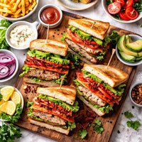 Blt Turkey Burger Clubs