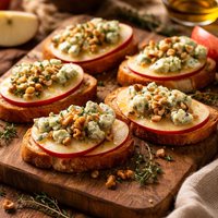 Blue Cheese and Apple Canapes