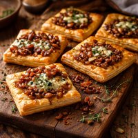 Blue Cheese and Caramelized Onion Squares