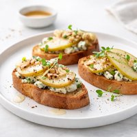 Blue Cheese and Pear Bruschetta