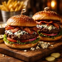 Blue Cheese Bacon Burgers