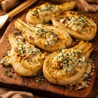 Blue Cheese Baked Fennel
