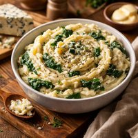 Blue Cheese Mashed Potatoes Florentine