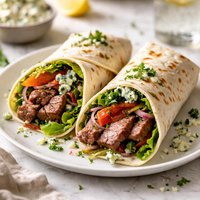 Blue Cheese Pepper Steak Wraps