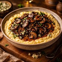 Blue Cheese Polenta with Balsamic Mushrooms Low Gi