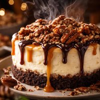 Blue Owl Restaurant and Bakery Turtle Pecan Cheesecake