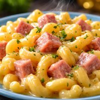 Blue Plate Macaroni and Cheese with Ham