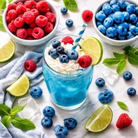 Blue Raspberry Fruit Shake