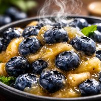 Blueberries with Banana Sauce