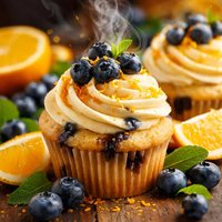 Blueberry and Orange Cupcakes