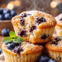 Blueberry Angel Food Muffins
