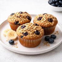 Blueberry Banana Oat Muffins