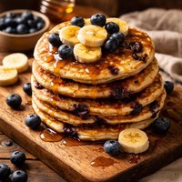 Blueberry Bananas Pancakes