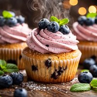 Blueberry Cake Cupcakes