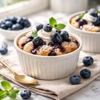 Blueberry Cake Cups for Two