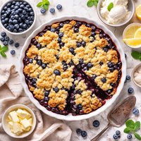 Blueberry Cobbler Pie