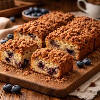 Blueberry Coffee Cake with Brown Sugar Topping