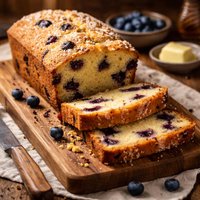 Blueberry Cornmeal Loaf Cake