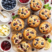 Blueberry Cranberry Muffins